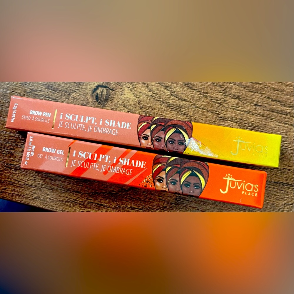 Brand new Juvias Place brow pen and brow gel set!! In color medium brown